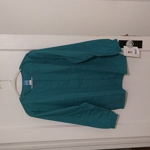 Scrubs Warm Up Jacket New. Teal Blue